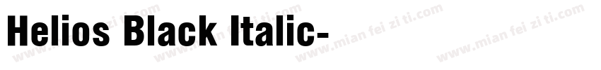 Helios Black Italic字体转换
